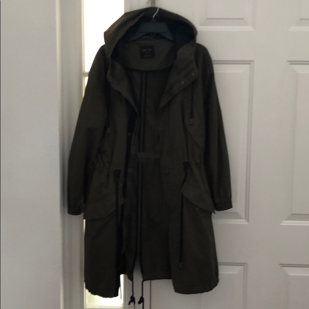 LOVE TREE olive green parka, size M, barely worn